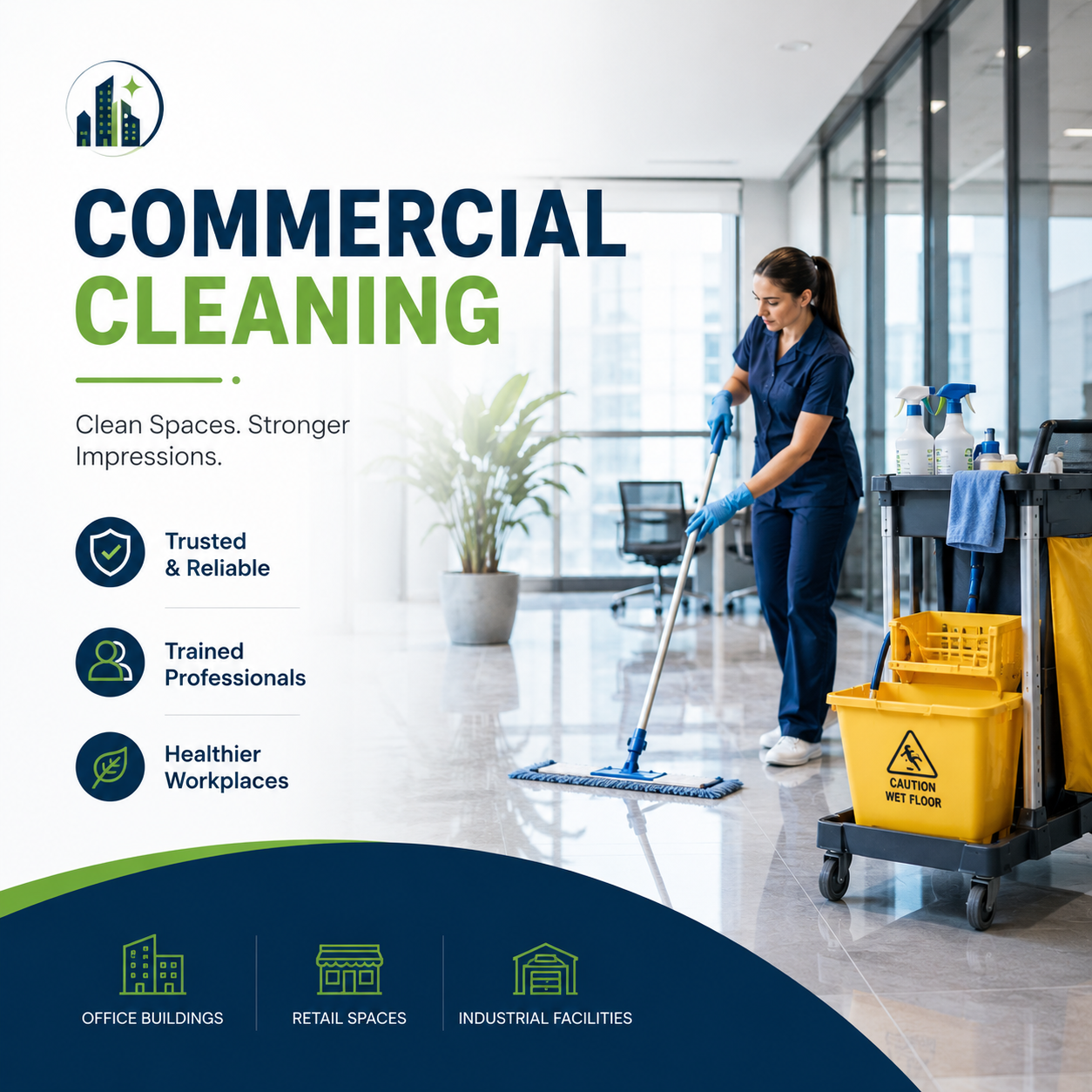 Commercial cleaning SEO results showing improved Google Maps visibility and lead growth